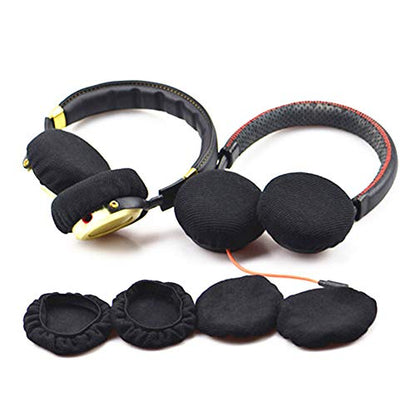 Tvoip 2pairs/4pcs Universal Stretchable Headphone Cover Washable Ear Cup Covers Fabric Headset Ear Pad Cover On-Ear Headphones Earpads (3.54"-4.33"(9-11cm)) - size: 3.54"-4.33"(9-11cm)