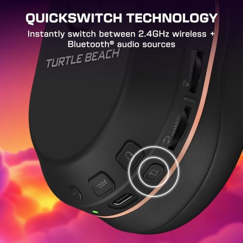 Turtle Beach Stealth 500 Wireless Gaming Headset Nintendo Switch 2, Black | Licensed for Switch 2, Bluetooth, 40mm Drivers, 40-Hr Battery, Flip-to-Mute Mic, Memory Foam, Lightweight, Charcoal Black - color: Charcoal Black