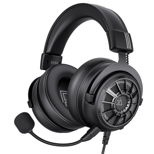 EKSA Wired Gaming Headset for PS5, PC, Xbox Series X|S,Xbox One, PS4, Switch - Game Headset with Mic, 3.5mm Gaming Headphones with Detachable Noise Canceling Microphone with 50mm Drivers