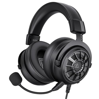 EKSA Wired Gaming Headset for PS5, PC, Xbox Series X|S,Xbox One, PS4, Switch - Game Headset with Mic, 3.5mm Gaming Headphones with Detachable Noise Canceling Microphone with 50mm Drivers
