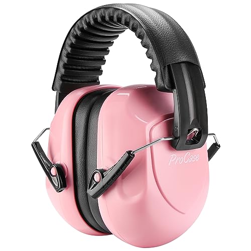 ProCase NRR 28dB Noise Reduction Ear Muffs, Foldable Adjustable Noise Cancelling Headphones - color: 1 - Pink