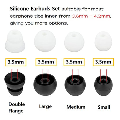 Replacement Earbuds Silicone Earbuds Buds Set 8 Pairs Compatible with Beats Flex Compatible withProwerbeats Pro - color: color10