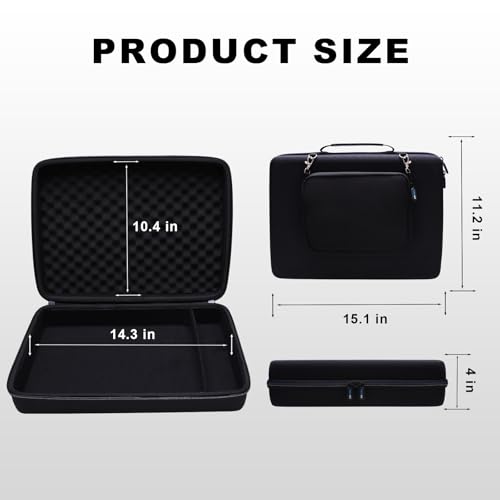 Case for Mackie Mix12FX/Behringer Xenyx 1202SFX 12-Channel Mixer | w/ Small Storage Bag, Hard Travel Protective Case
