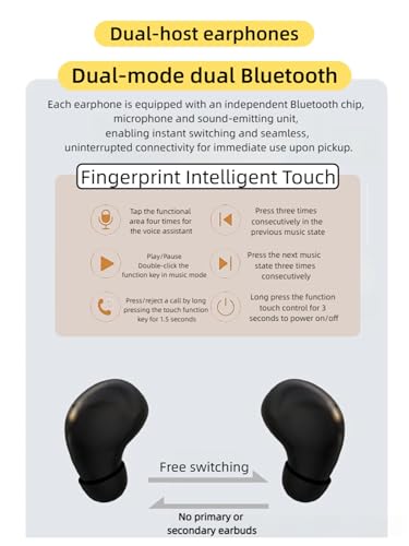 Wireless Earbuds for Sleeping, Beige - color: White