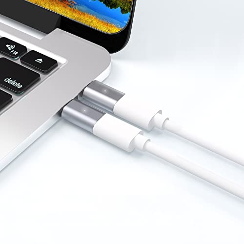 USB C Magnetic Adapter Straight 24 Pin Magnetic USB C Adapter Connector 120W PD Fast Charge 40Gbs 8K@60 Hz Data Transfer USB3.1, Grey - color: usb c magnetic adapter 1pack