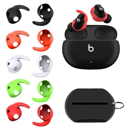 Beats Studio Buds용 실리콘 이어 후크 5쌍 + 교체 커버 | Beats Studio Buds용 미끄럼 방지 이어 후크 액세서리, 이어버드 팁 커버, 안전한 핏 - color: 5가지 색상