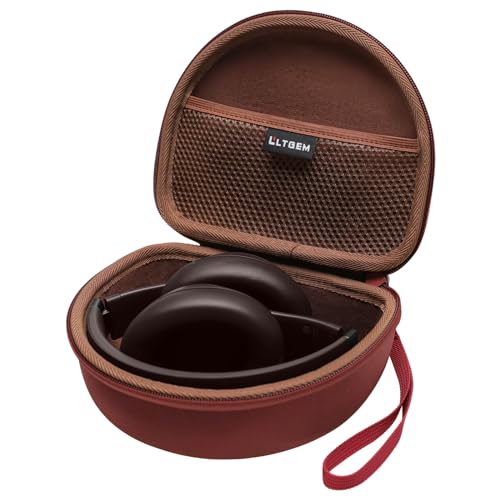 Case for Beats Studio Pro/Solo 4/Studio3/Solo3 Wireless Headphone Wine | Hard Carrying Travel Case for Beats Studio Pro/Solo 4/Studio3/Solo3 Wireless Headphone - color: Wine+Brown