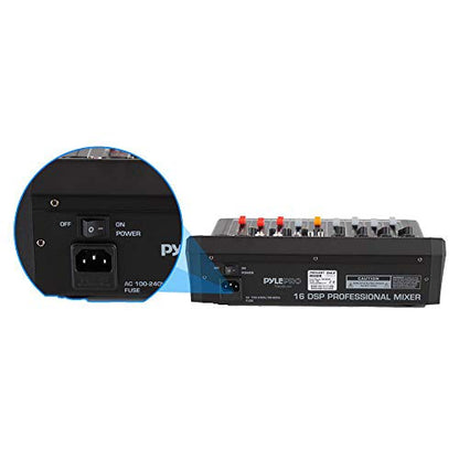 Pyle 4-Channel Bluetooth Studio Audio Mixer-DJ Sound Controller Interface with USB Drive for PC Recording Input, XLR Microphone Jack,48V Power,Input/Output for Professional and Beginners - PMXU46BT - style: 4 Channel Pro