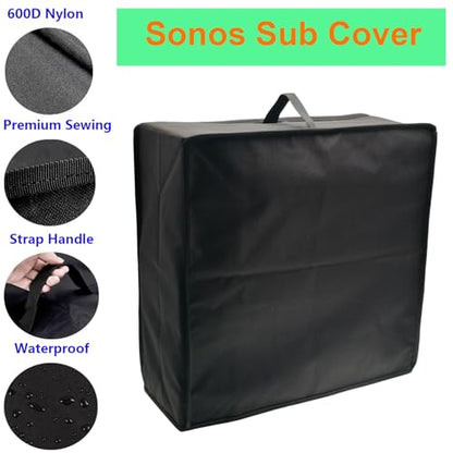 Sonos Sub Cover - Heavy Duty 600D, Dustproof, Water-Resistant, Scratch-Resistant Speaker Cover for Sonos Sub - color: For Sonos Sub