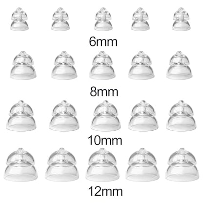 MiniFit Power Domes for Oticon Hearing Aids, 8mm, 20 Pieces | Soft silicone, fits Oticon Opn, Nera, Alta and RITE models, not for Corda tubes, includes cleaning brush and cloth, 2 packs - size: 8MM