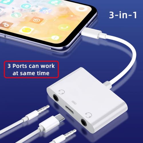 CY Type C USB-C to Dual 3.5mm Audio AUX & MIC Sound Card with PD Power Charge Adapter Compatible with Laptop Tablet Phone - style: Audio*2+PD