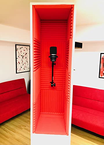 PORTABLE MINI VOCAL BOOTH, Red