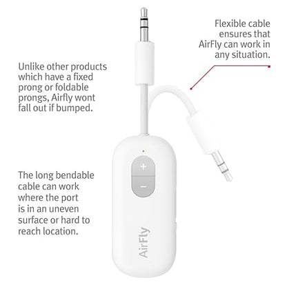 Twelve South AirFly SE Bluetooth Wireless Audio Transmitter Receiver & Twelve South Butterfly 2-in-1 USB-C MagSafe Charger - style: Bundle AirFly SE + ButterFly