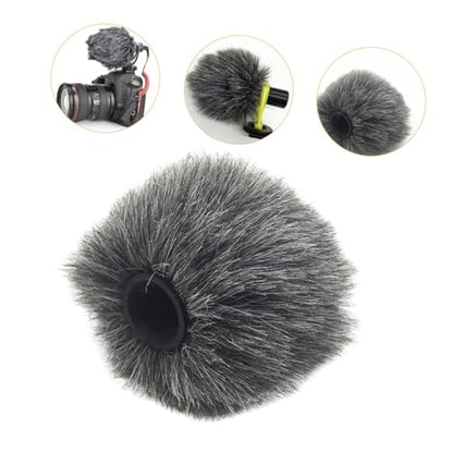 Camera Accessory Microphone Windproof Cover Furry Windscreen for Camera Microphones Protects Against Wind Dirt Enhances Sound Reception for Outdoor