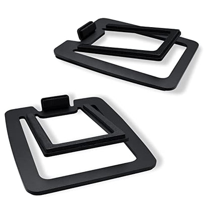 Sanyun SW601 15° Tilted Speaker Stands for 2-3 Inch Speakers (Pair, Black) | Aims Sound at Ear Level - Damping Foam Reduces Vibration - Steel Base - 4.4x5.3 in - Fits SW208 and 2-3 Inch Models - color: Black