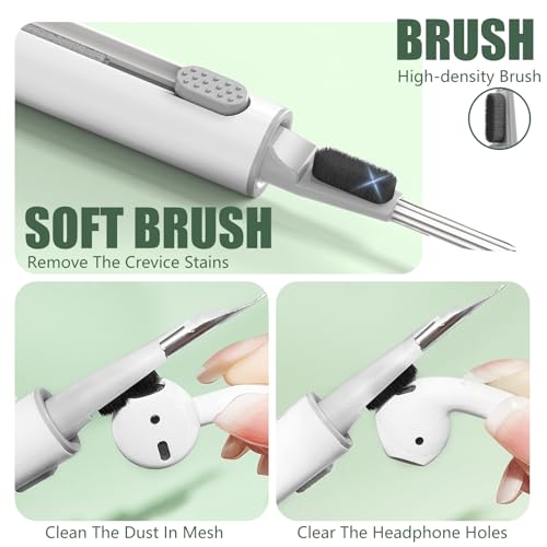 Inesore for Airpod Cleaner Kit,3-in-1 Multi-Function Cleaning Kit Pen Keyboard Cleaning Kit,32-in-1 Multi-Function Cleaner Tool for All Phone Laptop iPhone Device Charging Port