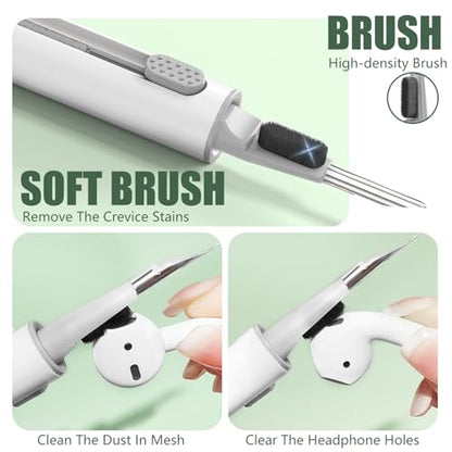 Inesore for Airpod Cleaner Kit,3-in-1 Multi-Function Cleaning Kit Pen Keyboard Cleaning Kit,32-in-1 Multi-Function Cleaner Tool for All Phone Laptop iPhone Device Charging Port