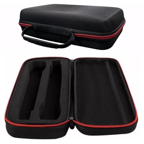 2 Slots Wireless Microphone Carrying Case, Travel Microphone Bag with Handle/Mesh Pocket for Accessories, EVA Hard Shell Microphone Storage Case Organizer for Wireless Mic System Handheld Microphones