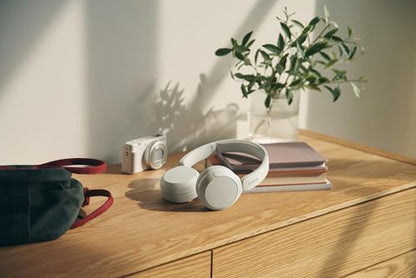 Sony WH-CH520 Wireless On-Ear Bluetooth Headphones with Microphone, White - color: White