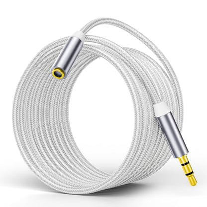 3.5mm Headphone Extension Cable 10FT, Male to Female TRS Stereo Cord | 1/8 Stereo Jack Cable Extender,24K Gold-Plated, Dual Shielding, Nylon Braided for Smartphones, Tablets, Media Player - size: 10FT
