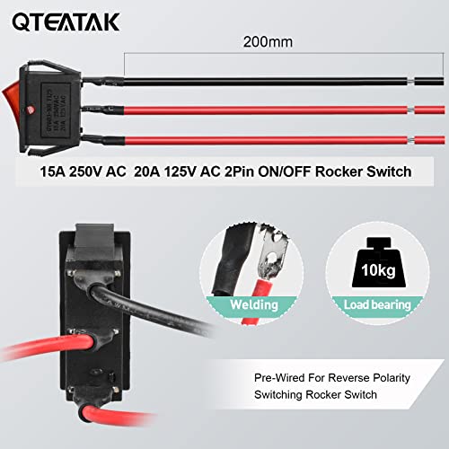 5Pcs Red LED Pre-Wired Mini Boat Rocker Toggle Switch - color: Red, size: AC 250V/15A 125V/20A - Pre-Wired