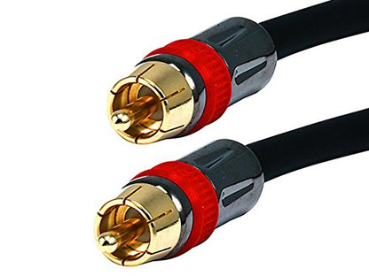 Monoprice 102683 25-Feet RG6 RCA CL2 Rated Digital Coaxial Audio Cable Black , 25ft - size: 25 feet