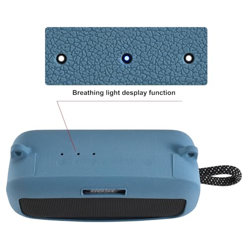 Silicone Shockproof Case for Bose SoundLink Plus with Strap | Snug fit for Bose SoundLink Plus, shockproof silicone with anti-slip grip, easy access cutouts, detachable shoulder strap. - color: Blue