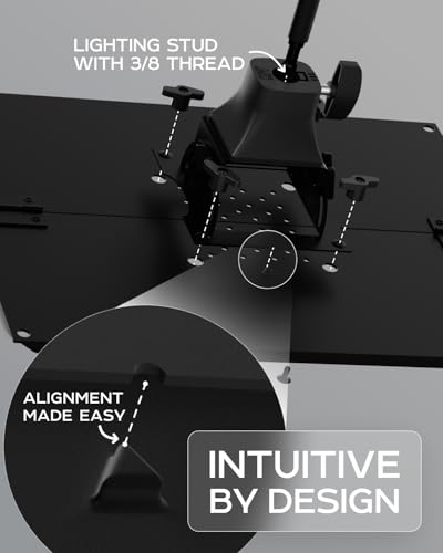 PropVue Aluminum Projector Tripod Stand, Adjustable 27" to 62", Black | Portable laptop stand, 360-degree ball-joint, goose-neck phone holder, camera and light compatible