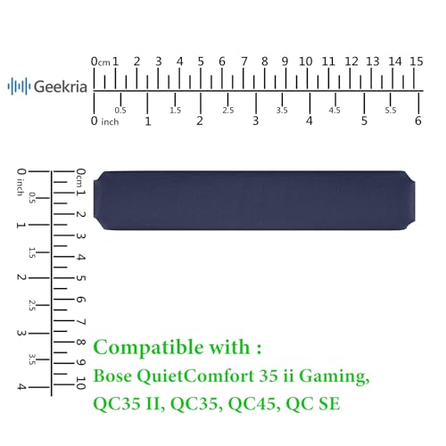 Geekria Headband Pad Compatible with Bose QuietComfort 35 ii Gaming, QC35II/ QC35/ QC45/ QCSE Headphones, Replacement Band Repair Part (Dark Blue) - color: Dark Blue