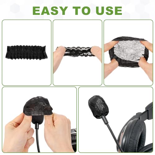 MECCANIXITY 50 Pcs Disposable Lapel Headset Microphone Windscreen, Non-Woven Mini Size Lavalier Microphone Windscreen Headset Mic Covers for Hole Ear-Hook Headsets, Lavalier Mic, Red - color: Red