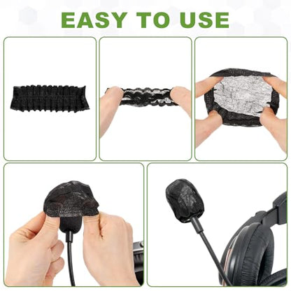 MECCANIXITY 50 Pcs Disposable Lapel Headset Microphone Windscreen, Non-Woven Mini Size Lavalier Microphone Windscreen Headset Mic Covers for Hole Ear-Hook Headsets, Lavalier Mic, Red - color: Red