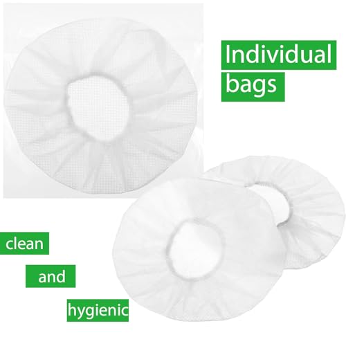 BBTO 100 Pcs Disposable Over Ear Headphone Covers Stretch,11 Cm,White - color: White, size: 11 cm