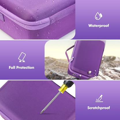 Hard Case for JBL Charge 6/5/4 Bluetooth Speaker – Waterproof Travel Case with Adjustable Shoulder Strap, Durable Protection for On-the-Go Use（Purple） (purple) - color: purple