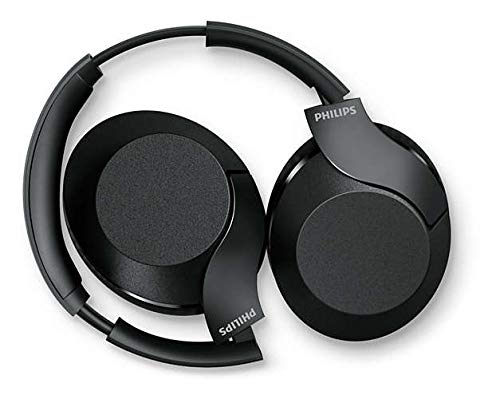 Philips PH802 Wireless Bluetooth Over-Ear Headphones Noise Isolation Stereo with Hi-Res Audio, up to 30 Hours Playtime with Rapid Charge (TAPH802BK) - style: Echo Cancellation | 30 hrs batt