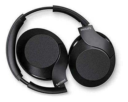 Philips PH802 Wireless Bluetooth Over-Ear Headphones Noise Isolation Stereo with Hi-Res Audio, up to 30 Hours Playtime with Rapid Charge (TAPH802BK) - style: Echo Cancellation | 30 hrs batt