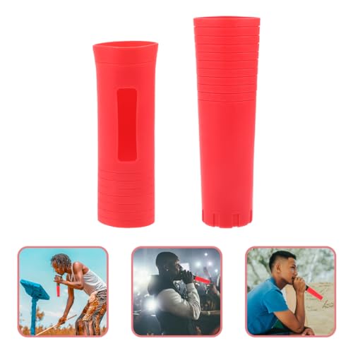 ibasenice Wireless Handheld Microphone Handle Cover Red Silicone 2 pack - color: Red