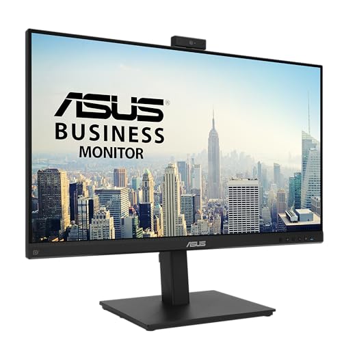 ASUS BE279QSK 27 Inch 1080P FHD Computer Monitor, Webcam, HDMI, DisplayPort - size: 27 Inch, style: Webcam Height Adjustable