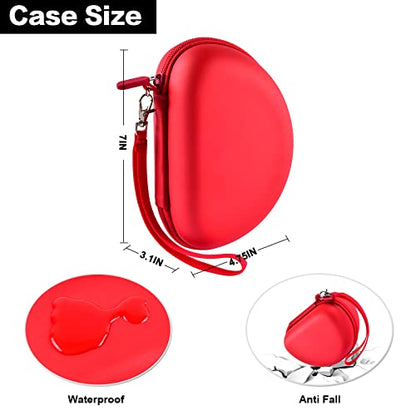 COMECASE Case for Beats Solo 4/Studio Pro Headphones with Mesh Pocket | Water-Resistant Hard Shell, Wrist Strap for Easy Carrying, Travel Storage, Fits Solo 2/3, Solo Pro and Studio3,Red, Bag Only - color: Red