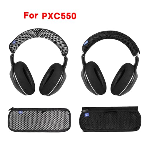 Hook Headband Cover with Zipper Cushion for PXC550 PXC480 MB660 Headset Anti-Dirt and Anti-Sweat Sleeves Cover