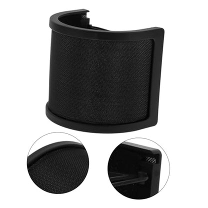 U Shaped Mic Windscreen Shield for Microphone Noise Isolation - size: 10.00X10.00X9.50CM