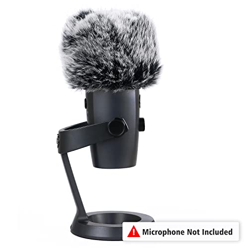 YOUSHARES Microphone Furry Windscreen Muff - Mic Wind Cover Fur Pop Filter as Foam Cover Compatible with Blue Yeti Nano
