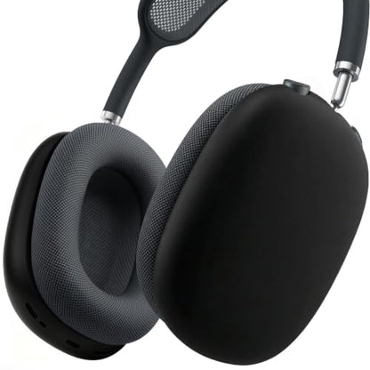 MOLOPPO Silicone Earcup Covers Compatible with AirPods Max 2/1, Black | Soft, Anti-Scratch, Ear Cup Protector, Washable, Sweatproof, Gym Accessories, For AirPods Max 2/1 - color: S-Black