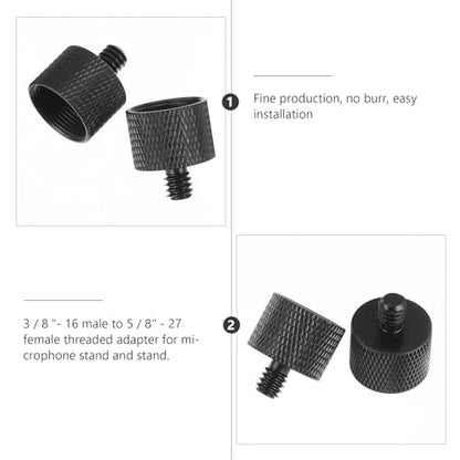 STOBAZA 6 Pcs 5/8 to 1/4 Mic Stand Screw Adapter Thread Converter Set for Microphone and Tripod Mounts, Multipurpose Mounting Accessories for Audio Equipment