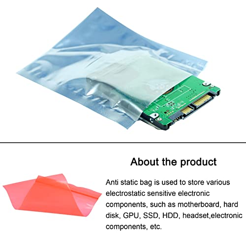 Anti Static Bags ESD Shielding Bags Resealable, [for Electronic Device GPU Hard Drive SSD HDD Motherboard] - 4x6inch/50pcs/Red - size: 4x6inch
