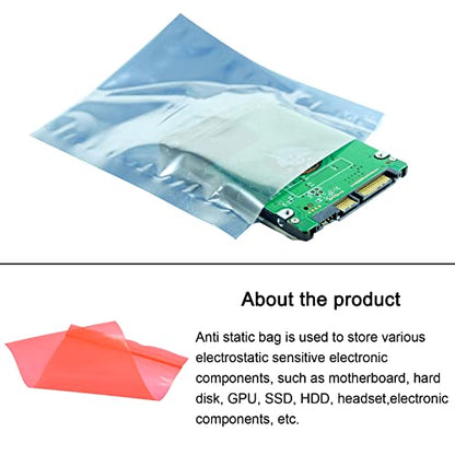 Anti Static Bags ESD Shielding Bags Resealable, [for Electronic Device GPU Hard Drive SSD HDD Motherboard] - 4x6inch/50pcs/Red - size: 4x6inch