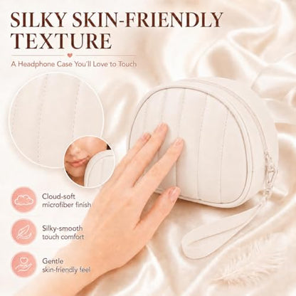 Soft-Touch Headphone Case for Sony, for JBL and for BERIBES-White - color: WHITE