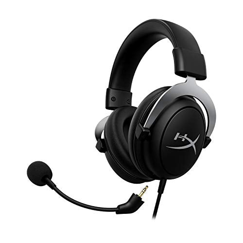 HyperX CloudX, Official Xbox Licensed Gaming Headset, Compatible with Xbox One and Series X|S, Memory Foam Ear Cushions, Detachable Noise-Cancelling Mic, in-line Audio Controls,Black/ Silver - size: Wired