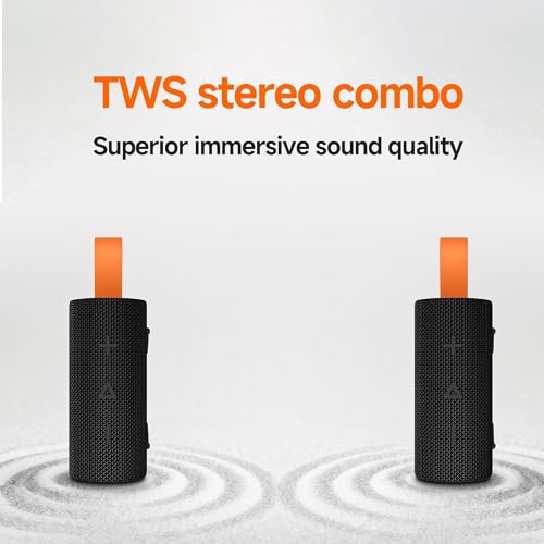 Xiaomi Sound Packet Mi Portable Bluetooth 5.4 Speaker, IP67 Waterproof Outdoor Bluetooth Speaker with Dynamic Sound, Supports TWS Connection, 10 Hours Playback Time, Black