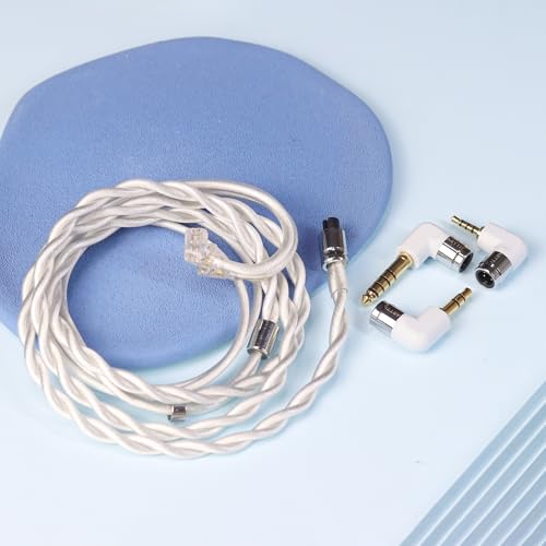 ARTTI A9 Earphone Cable 2.5/3.5/4.4mm 3in1 Plug 2 Cores 756 Strands Silver-Plated 7N OCC Copper Upgrade Cable, DQC/MMCX Plug (QDC Bend) - size: QDC BEND