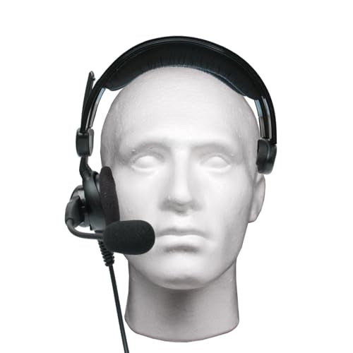 Overhead Headset VOX PTT Boom Mic for Midland GXT LXT AVPH Radio | gxt1000vp4 avph10 gxt1000 mxt575 lxt600vp3 gxt1000g avph3 mxt500 gtx 1050 lxt630vp3